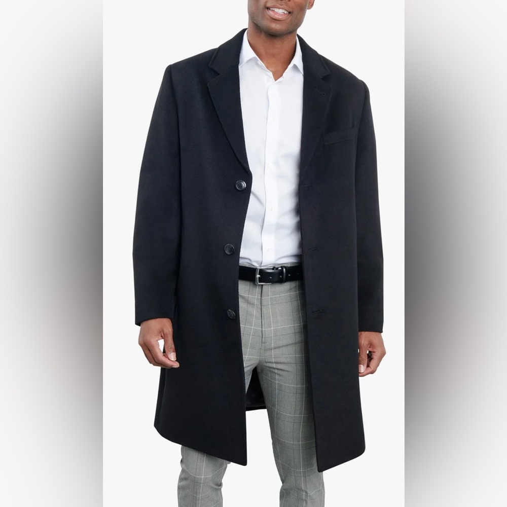 London Fog Men's Black Pea Coat